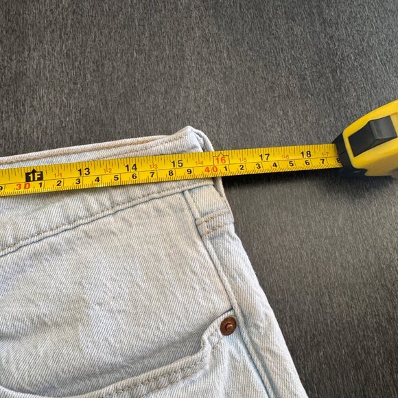 Levi's 501 Skinny Jean Button Fly Light Blue Bottom Slit Women's, Size 30 X 28 - Picture 10 of 13